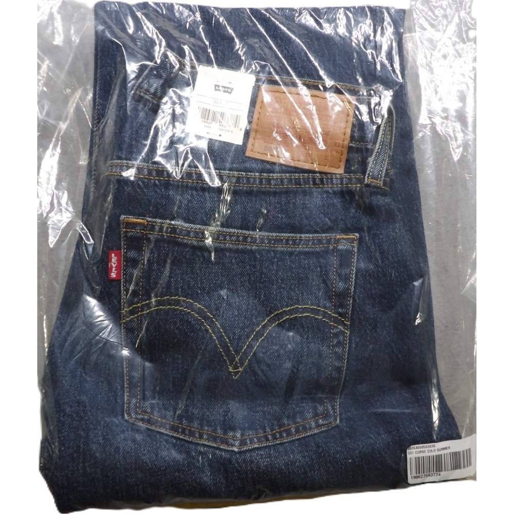 NWT Levi's 501 Curve Jeans Women W30 L30 Cold Summer Dark Wash High Rise Stretch